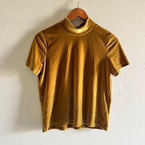 Madewell velvet mockneck tee